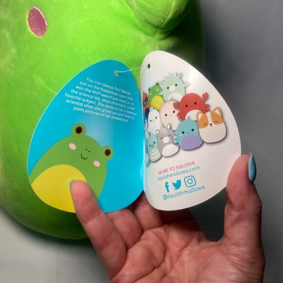 Squishmallows Wendy Frog 12in Green Rare Red Eyes S12-#6-2 Sqdate 3.17.17 NWT - Picture 8 of 12